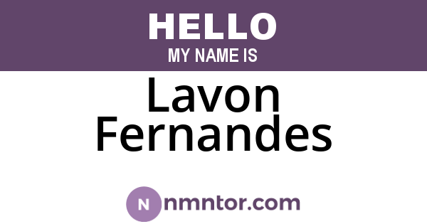 Lavon Fernandes