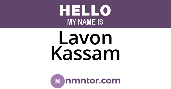Lavon Kassam