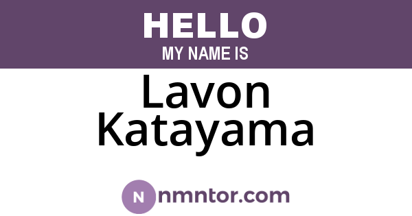 Lavon Katayama