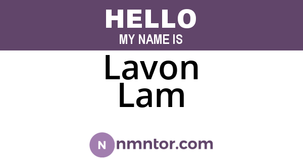 Lavon Lam