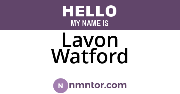 Lavon Watford