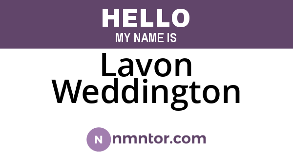 Lavon Weddington