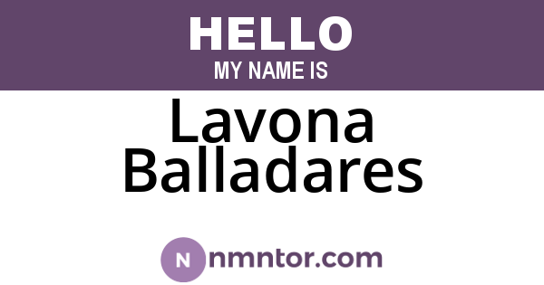 Lavona Balladares