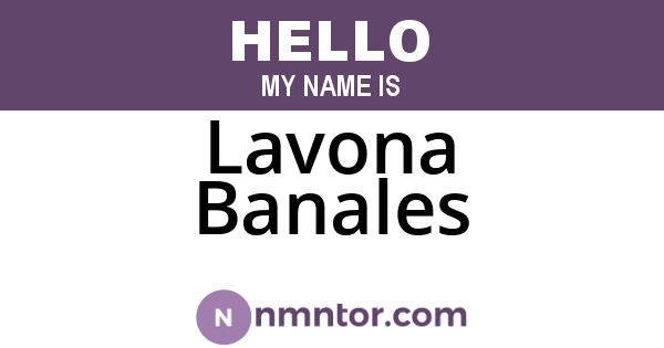 Lavona Banales