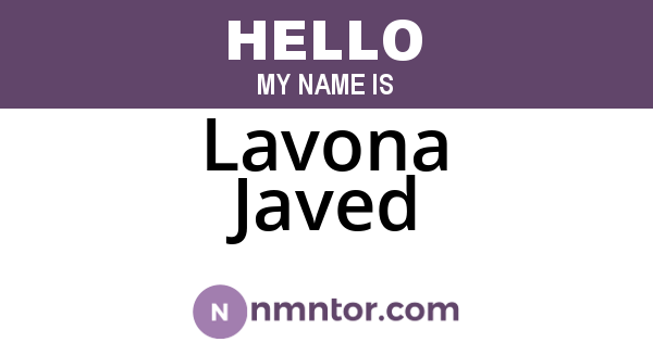 Lavona Javed
