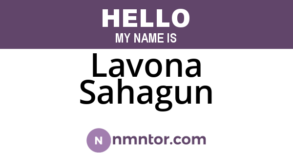 Lavona Sahagun