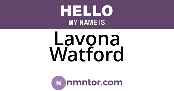 Lavona Watford