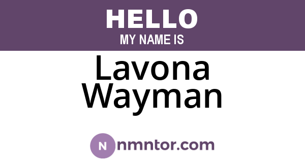 Lavona Wayman