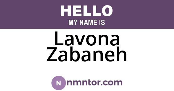 Lavona Zabaneh