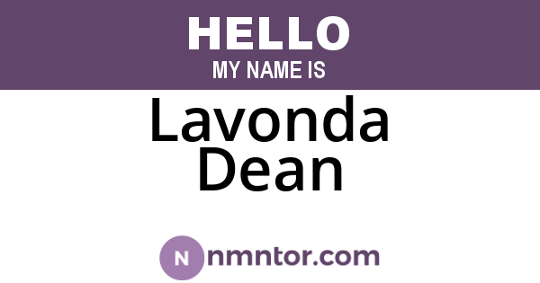 Lavonda Dean