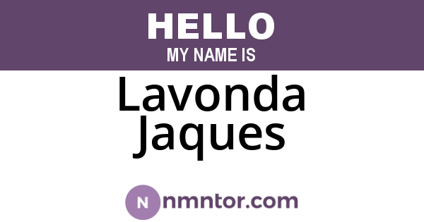 Lavonda Jaques