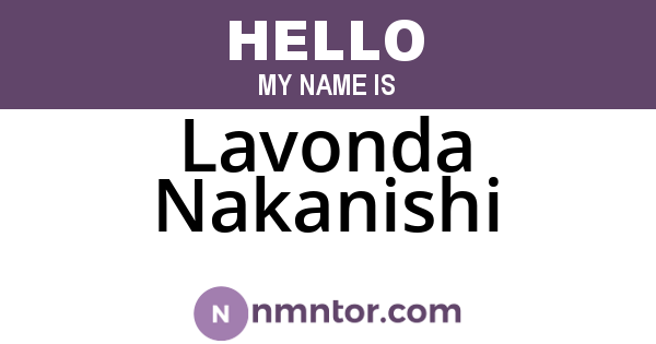 Lavonda Nakanishi