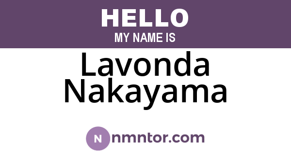 Lavonda Nakayama