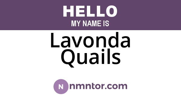 Lavonda Quails