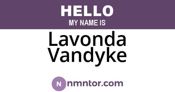 Lavonda Vandyke