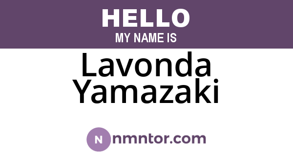 Lavonda Yamazaki