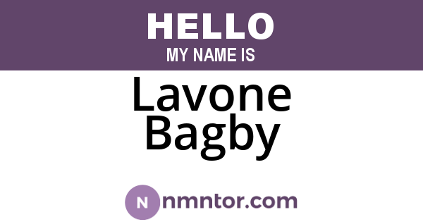 Lavone Bagby