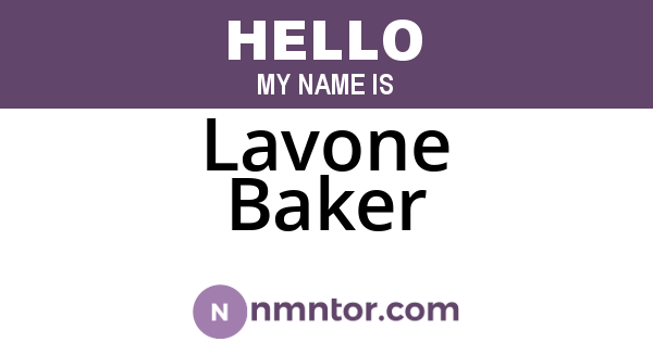 Lavone Baker