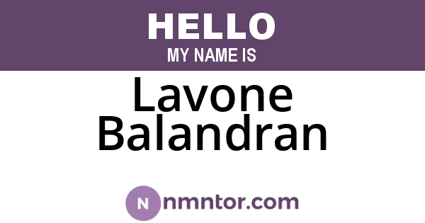 Lavone Balandran