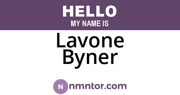 Lavone Byner