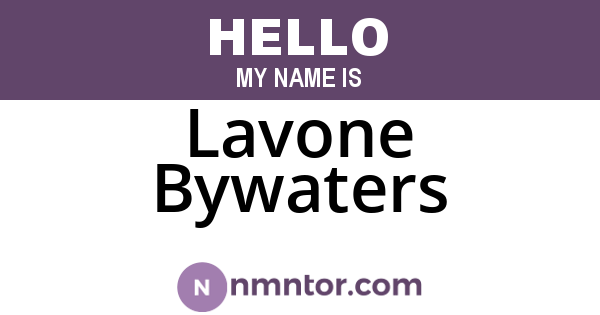 Lavone Bywaters