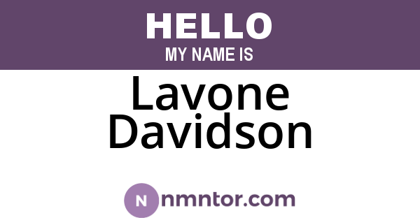 Lavone Davidson