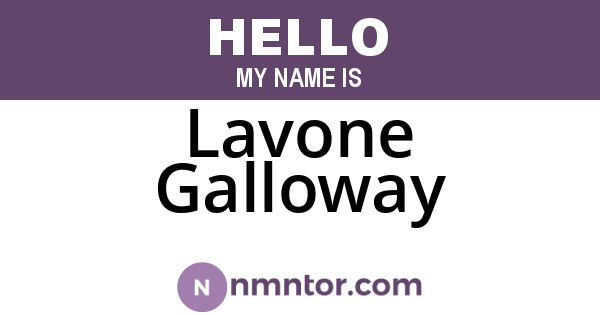 Lavone Galloway