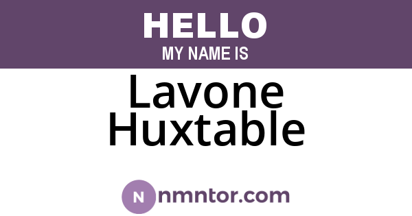 Lavone Huxtable