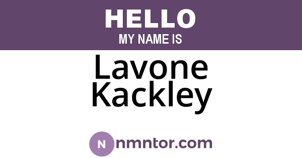 Lavone Kackley