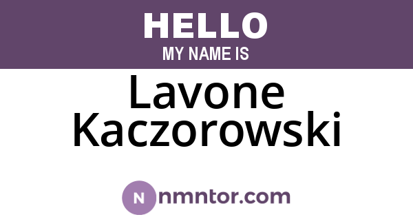 Lavone Kaczorowski