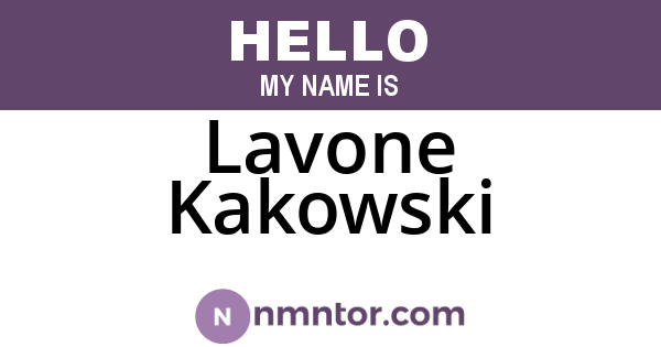 Lavone Kakowski