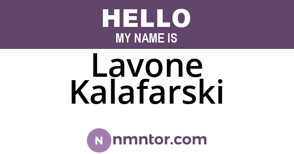 Lavone Kalafarski