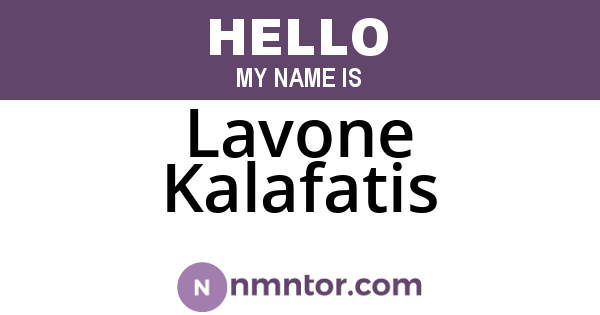 Lavone Kalafatis