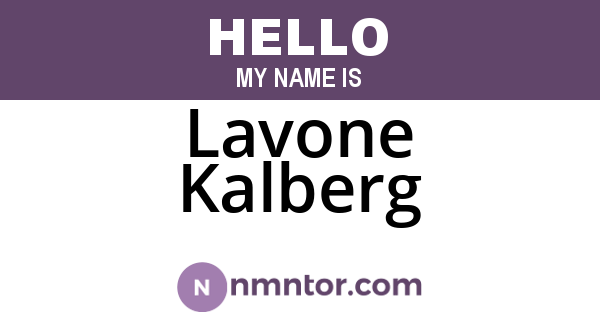 Lavone Kalberg