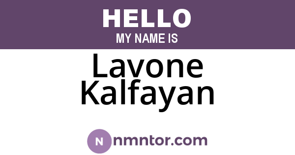 Lavone Kalfayan