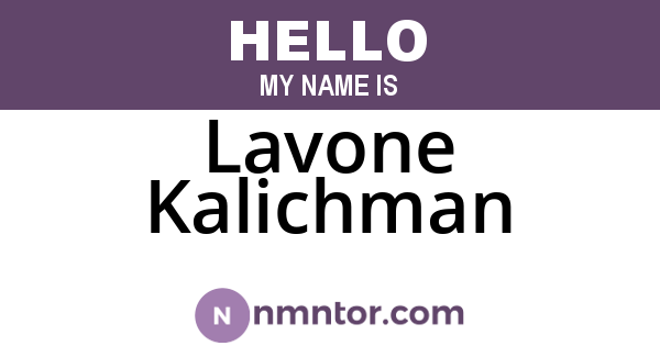 Lavone Kalichman