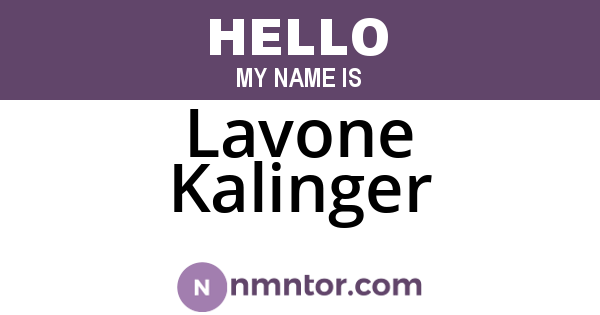 Lavone Kalinger