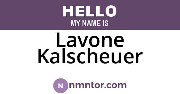 Lavone Kalscheuer