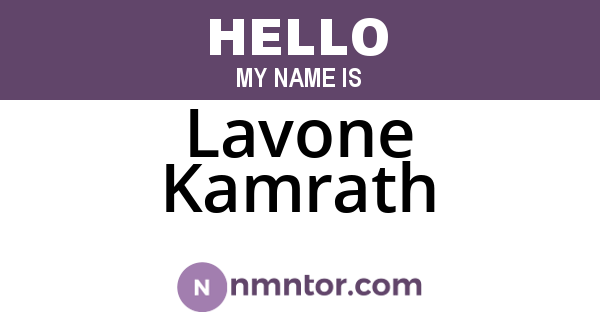 Lavone Kamrath