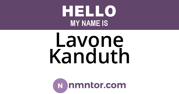 Lavone Kanduth