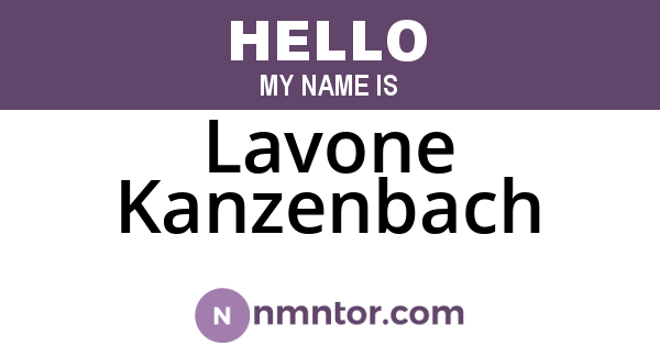Lavone Kanzenbach