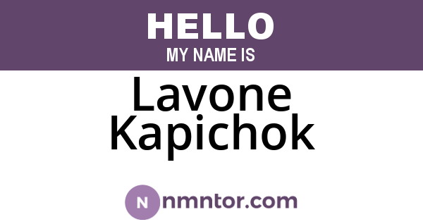 Lavone Kapichok