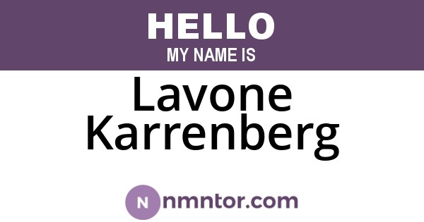 Lavone Karrenberg