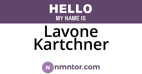 Lavone Kartchner