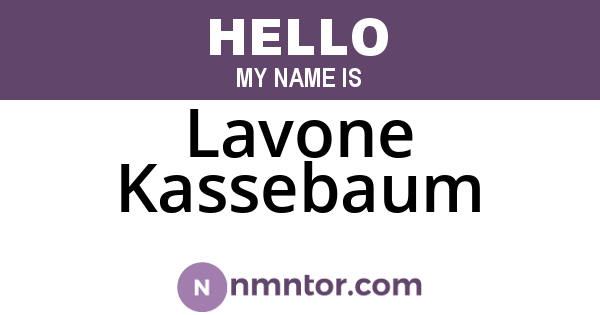 Lavone Kassebaum
