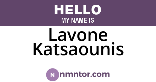 Lavone Katsaounis