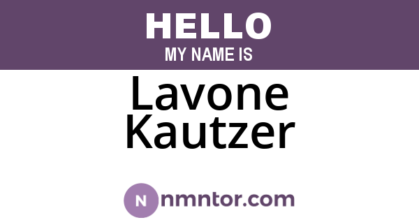 Lavone Kautzer
