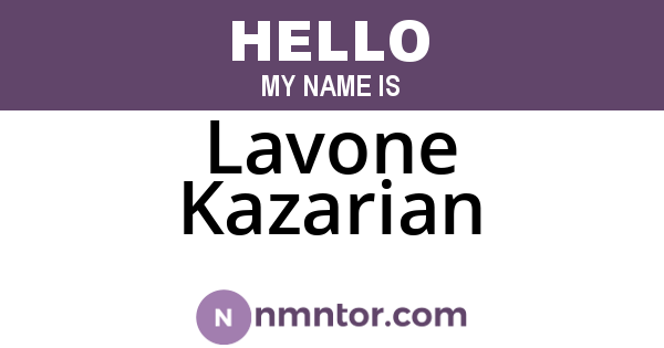 Lavone Kazarian