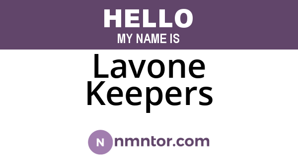 Lavone Keepers