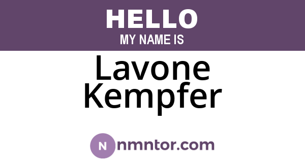 Lavone Kempfer